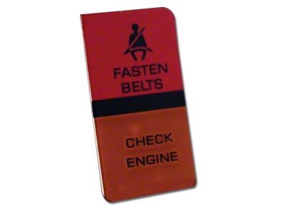 CA 1980-1982 Corvette Lens. Seat Belt Warning/Check Engine