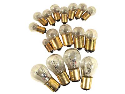 CA Light Bulb Kit; 17-Piece (58-59 Corvette C1)