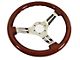 CA 1968-1982 Corvette Mahogany Steering Wheel with Chrome Spokes