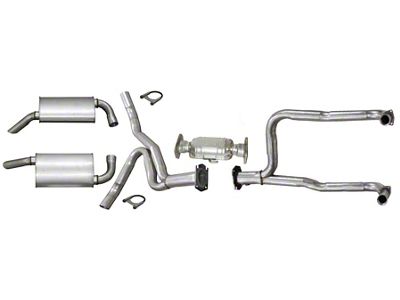 CA Manifold-Back Catted Exhaust System with Low Profile Mufflers (1982 Corvette C3)