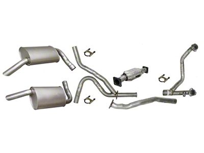 CA Manifold-Back Catted Exhaust System with Oval Hideaway Mufflers (1975 Corvette C3)