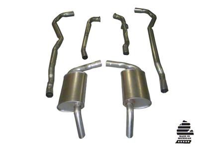 CA Manifold-Back Exhaust System with Low Profile Mufflers (1974 454 V8 Corvette C3 w/ Automatic Transmission)