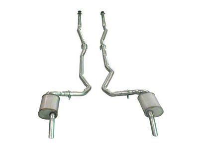 CA Manifold-Back Exhaust System with Low Profile Mufflers (74-79 350 V8 Corvette C3 w/ Automatic Transmission)