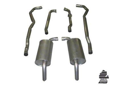 CA Manifold-Back Exhaust System with Round Mufflers (1974 454 V8 Corvette C3 w/ Automatic Transmission)