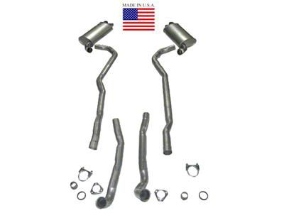 CA Manifold-Back Exhaust System with Separate Secondary Pipe and Mufflers (1968 427 V8 Corvette C3 w/ Manual Transmission)