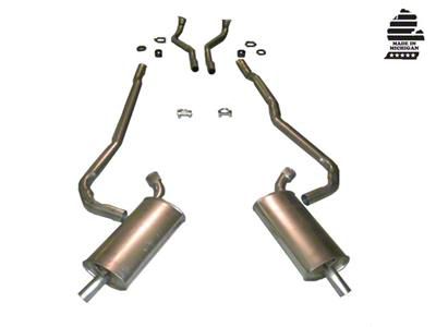 CA Manifold-Back Exhaust System with Separate Secondary Pipe and Mufflers (1969 427 V8 Corvette C3 w/ Manual Transmission)