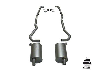 CA Manifold-Back Exhaust System with Separate Secondary Pipe and Mufflers (1973 454 V8 Corvette C3 w/ Automatic Transmission)