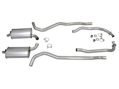 CA Manifold-Back Exhaust System with Separate Secondary Pipe and Mufflers (68-72 327/350 V8 Corvette C3 w/ Manual Transmission)