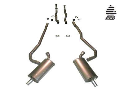 CA Manifold-Back Exhaust System with Separate Secondary Pipe and Mufflers (68-72 327/350 V8 Corvette C3 w/ Automatic Transmission)