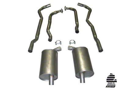 CA Manifold-Back Exhaust System with Separate Secondary Pipe and Mufflers (1973 350 V8 Corvette C3 w/ Manual Transmission)