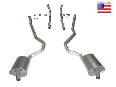 CA Manifold-Back Exhaust System with Welded Pipe and Mufflers (68-72 327/350 V8 Corvette C3 w/ Manual Transmission)