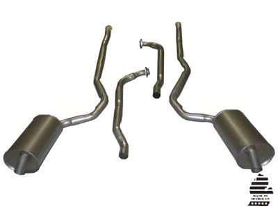 CA Manifold-Back Exhaust System with Welded Pipe and Mufflers (1973 350 V8 Corvette C3 w/ Manual Transmission)