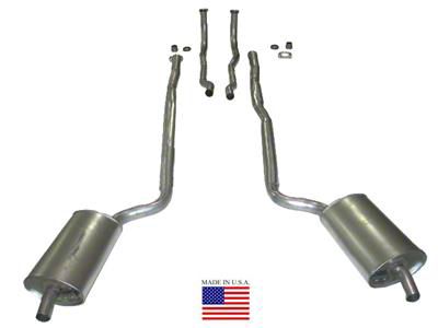 CA Manifold-Back Exhaust System with Welded Secondary Pipe and Muffler (64-67 Corvette C2 w/ Automatic Transmission or Low Horsepower)