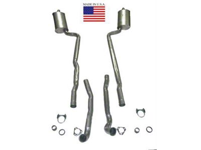 CA Manifold-Back Exhaust System with Welded Secondary Pipe and Muffler (65-67 396/427 V8 Corvette C2 w/ Manual Transmission)