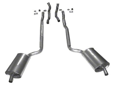 CA Manifold-Back Exhaust System with Welded Secondary Pipe and Muffler (66-67 427 V8 Corvette C2 w/ Automatic Transmission)