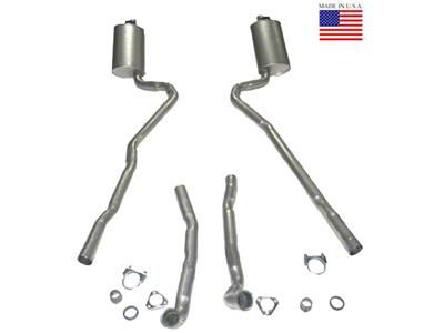 CA Manifold-Back Exhaust System with Welded Secondary Pipe and Mufflers (70-72 454 V8 Corvette C3 w/ Manual Transmission)