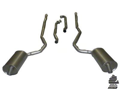 CA Manifold-Back Exhaust System with Welded Secondary Pipe and Mufflers (1973 454 V8 Corvette C3 w/ Manual Transmission)