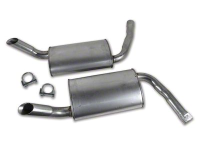 CA Mufflers; 2-Inch Oval (74-79 Corvette C3)