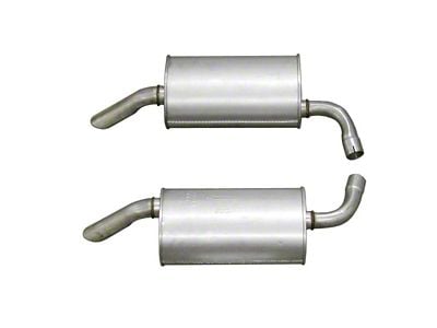 CA Mufflers; 2-Inch Round (1974 Corvette C3)