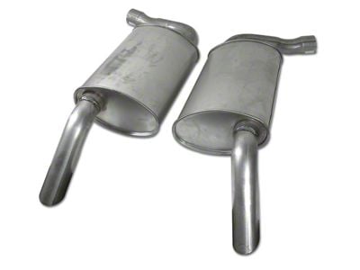 CA Mufflers; 2.25-Inch Oval (75-77 Corvette C3)