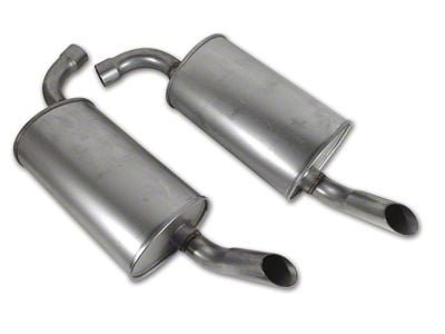 CA Mufflers; 2.25-Inch Round (75-77 Corvette C3)