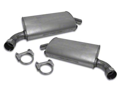 CA Mufflers; 2.50-Inch (63-67 Corvette C2)