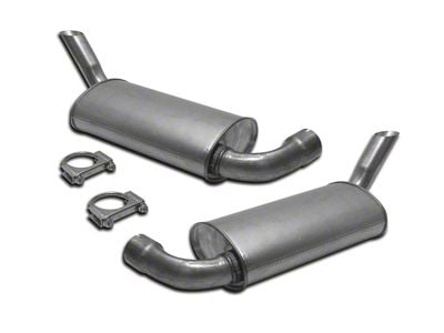 CA Mufflers; 2.50-Inch (78-82 Corvette C3)