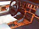 CA No-Mar Faux Wood Center Dash and Console Overlay Kit; Rosewood (86-88 Corvette C4 w/ 4-Speed Transmission)