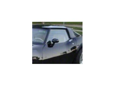 CA Non-Date Coded Door Glass; Soft Ray Green Tint; Driver Side (75-82 Corvette C3 Coupe)