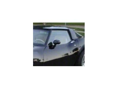 CA Non-Date Coded Door Glass; Soft Ray Green Tint; Driver Side (74-75 Corvette C3 Convertible)