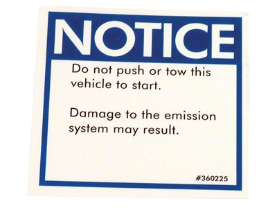 CA Notice Label (74-76 Corvette C3)