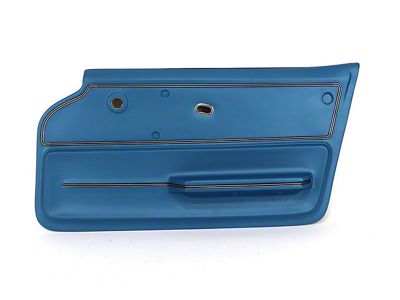 CA NQP Convertible Door Panel Trim; Bright Blue; Driver Side (65-66 Corvette C2 Convertible)