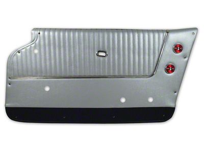 CA NQP Door Panels with Trim; Silver with Black Carpet (1964 Corvette C2)