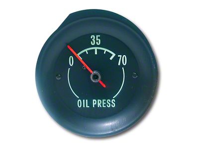 1968-1971 Corvette Oil Gauge. Green Face