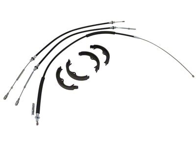 CA Parking Brake Cables and Shoes Kit; Front and Rear (84-87 Corvette C4)