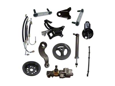 CA Power Steering Conversion Kit for 340 to 375 HP Rating (63-74 Small Block V8 Corvette C2 & C3 w/o A/C)