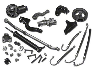 CA Power Steering Conversion Kit for Below 340 HP Rating (63-74 Small Block V8 Corvette C2 & C3 w/ A/C)