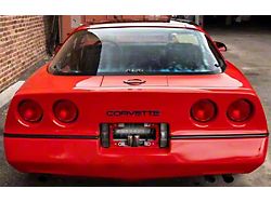 CA Rear Bumper Lettering; Gloss Black (84-90 Corvette C4)