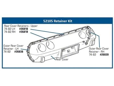 CA Rear Bumper Retainer Set (74-79 Corvette C3)