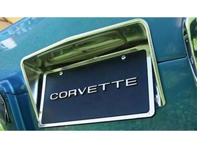 CA Rear License Plate Bezel with Hardware (63-67 Corvette C2)