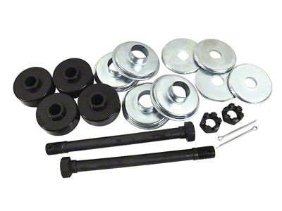 1963-1982 Corvette Rear Spring Hanger Kit with Poly Cushions - Stock Length