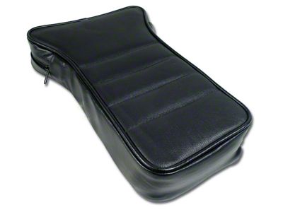 CA 1979-1981 Corvette Reproduction Center Armrest - Black Leather with Vinyl