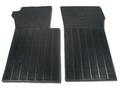 CA Rubber Floor Mats; Black (63-67 Corvette C2)