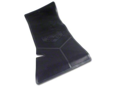 CA Rubber Floor Mats with Corvette Logo; Black (68-69 Corvette C3)