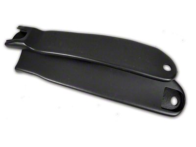 CA Seat Belt Inner Sleeve Kit; Black (Late 1969 Corvette C3 w/ Metal Buckles)