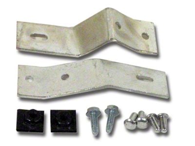 CA 1965-1967 Corvette Side Exhaust Cover Hardware Set. Front