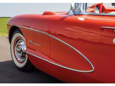 CA Side Molding; Chrome (56-57 Corvette C1)