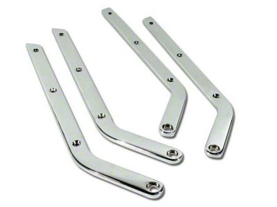 CA Side Seat Trim Strips and Screws; Chrome (63-66 Corvette C2)