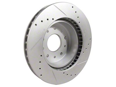 Slotted and Drilled Rotor; Front Driver Side (65-66 Corvette C2 w/ 4-Wheel Disc Brakes; 67-82 Corvette C2 & C3)