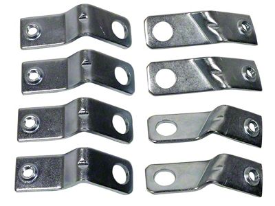 CA 1964-1970 Corvette Spark Plug Shield Brackets. 8 Piece Set